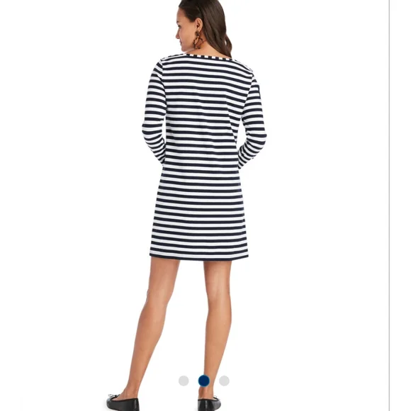 Vineyard Vines Long Sleeve Cotton Striped Dress - Picture 2 of 3